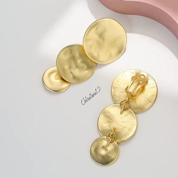 NEW Clip On Dangle Drop Earrings - Picture 5 of 9